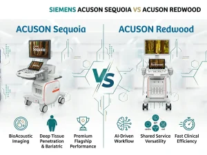 Siemens ACUSON Sequoia ve ACUSON Redwood radyoloji ultrason cihazları klinik karşılaştırması.